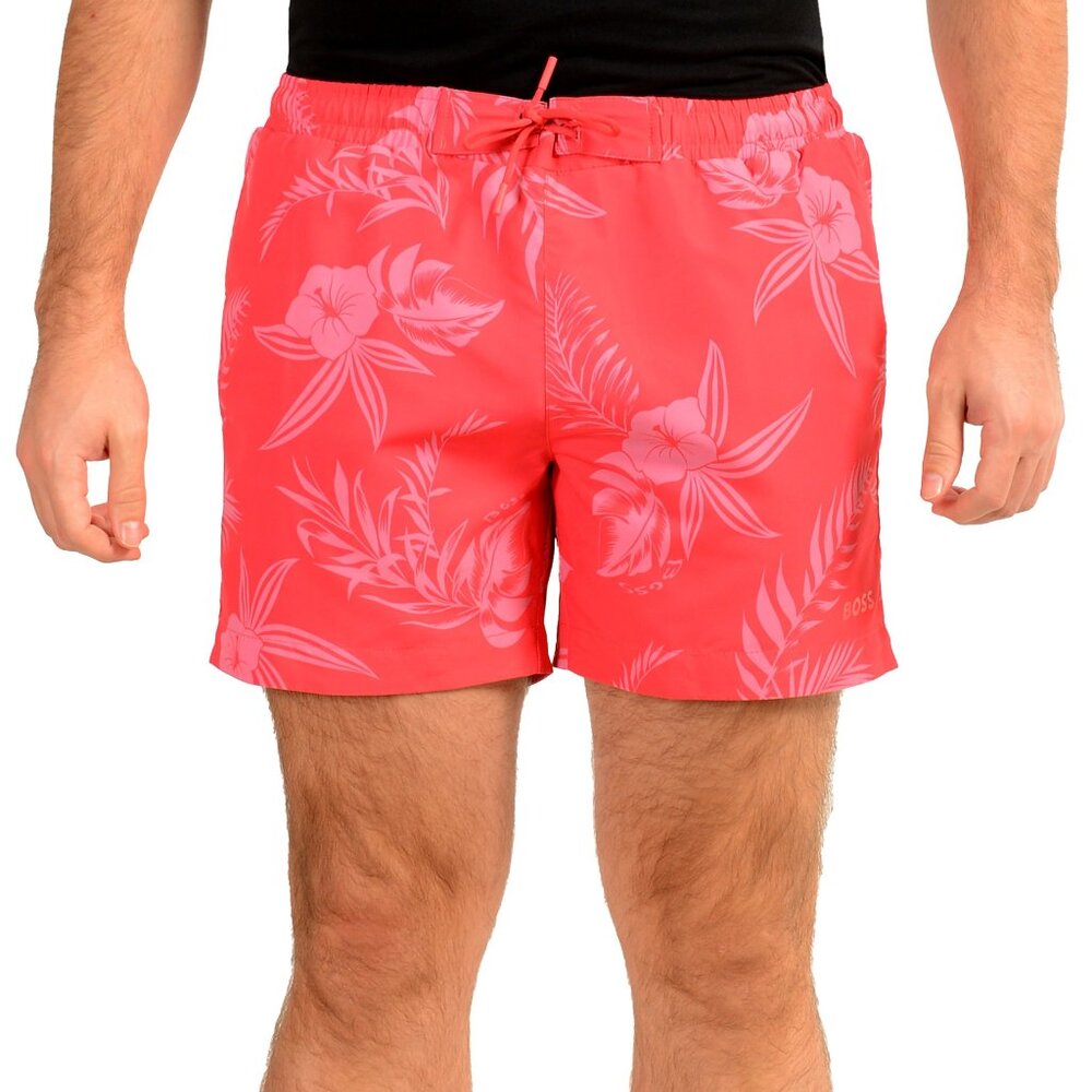 Hugo Boss Men's "Reev" Floral Print Swim Board Shorts US M IT 50